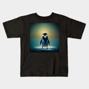 Solitary Penguin in the Snow Kids T-Shirt